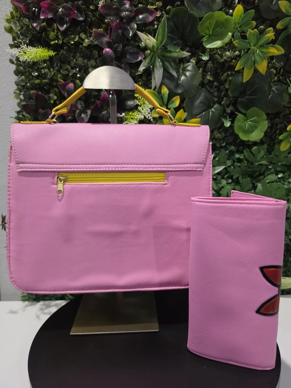 New Powerpuff Girls Pink Kids Satchel Bag with Matching Wallet